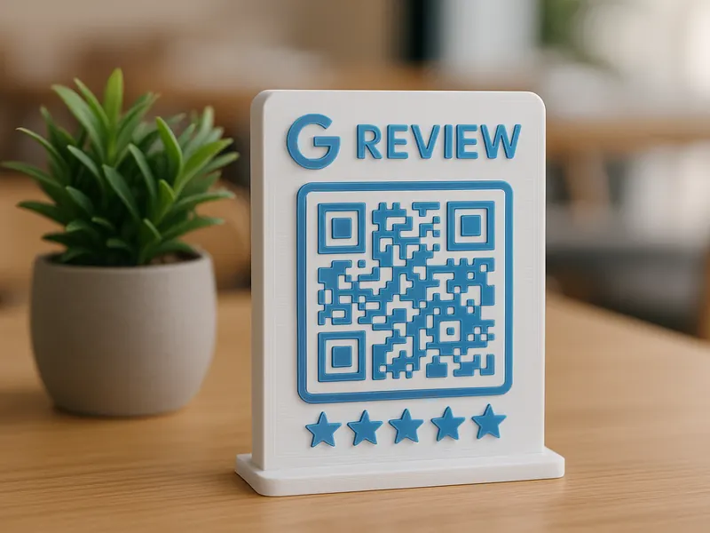 Placa QR para reseñas de Google