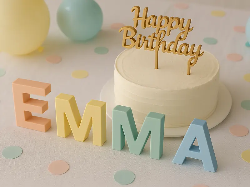 Toppers de tarta y letras personalizadas para cumpleaños