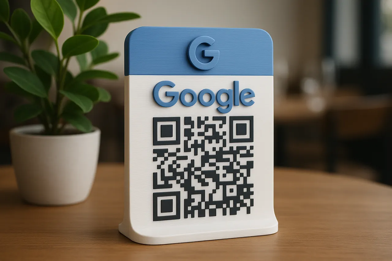 Placa QR para reseñas de Google