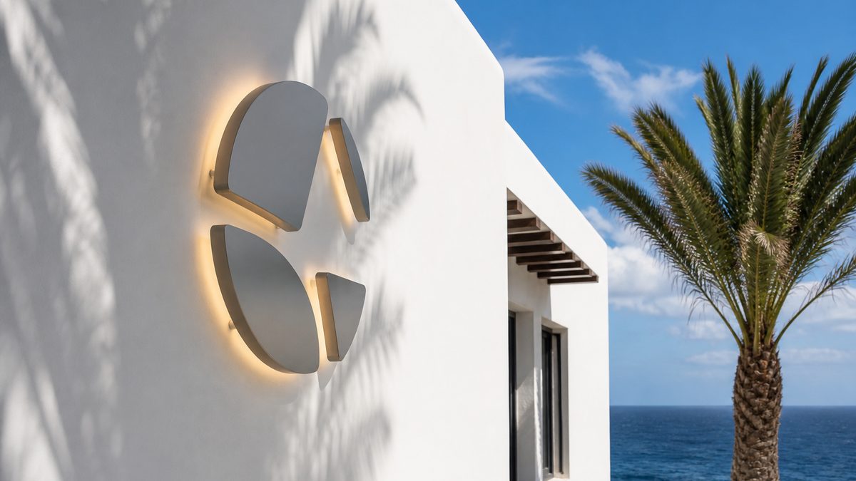Rótulo exterior resistente al sol y al salitre en Canarias